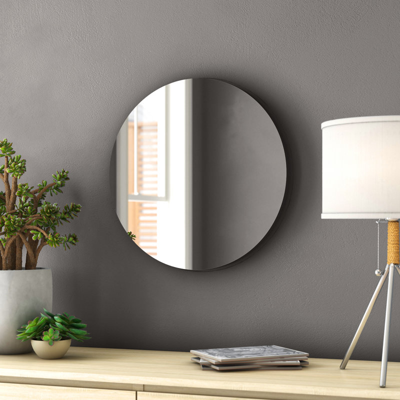Aquino Circle Wall Mirror, 24" H x 24" W x 2" D