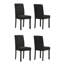 Chaises capitonnées moelleuses 5 pièces brun