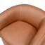 Fauteuil d'appoint pivotant en cuir véritable italien avec base en bois, entièrement assemblé-128500601