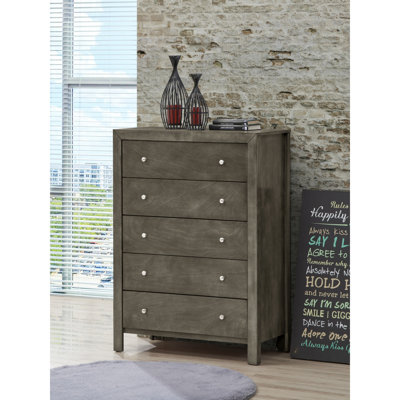 Élégant coffre de rangement transitionnel gris
