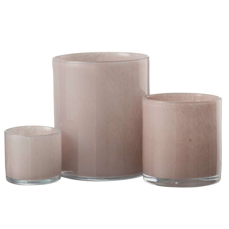 Glass Tealight Holder, Pink