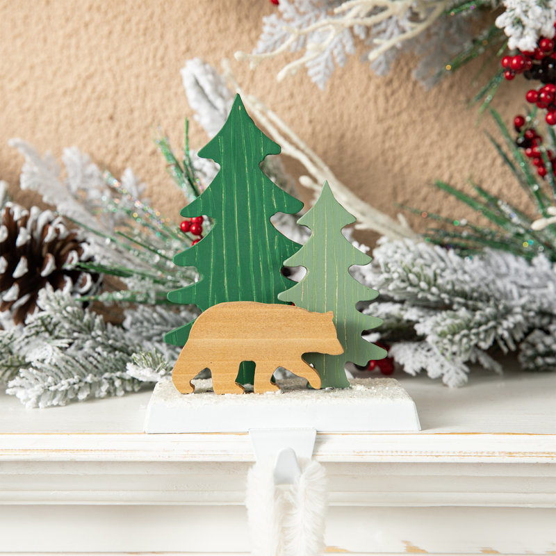 Set of 2 Christmas Reindeer&Bear Stocking Holder