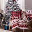  Ensemble de 4 coussins décoratifs de Noël en lin