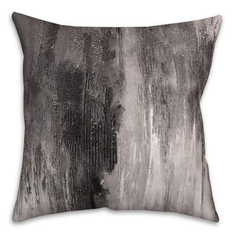  Housse et insert de coussin extérieur peint, Noir