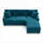 Velours bleu paon
