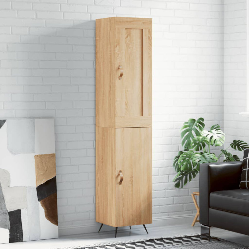 Mirijela 2 Door Manufactured Wood Wardrobe, Sonoma Oak
