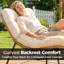 Méridienne d'extérieur, fauteuil œuf Papasan pour 2 personnes avec coussin épais de 5 po, causeuse de patio 51 po-204379052