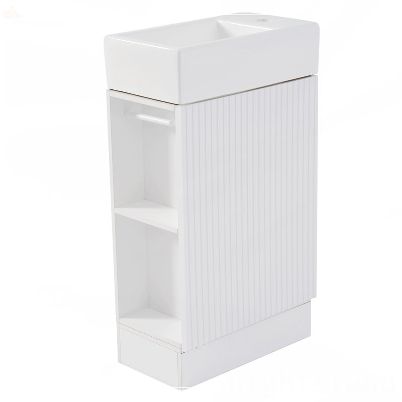Meuble-lavabo 18,6 po avec lavabo, Blanc
