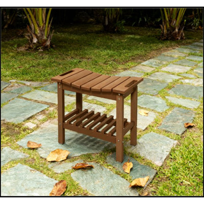 Waterproof Shower Stool With Handle, Storage Shelf Bench, Non-Slip Pads Bench For Indoor Outdoor