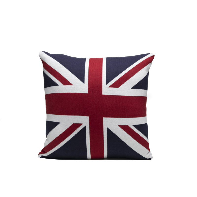 Geometric Cotton Blend Reversible Throw Pillow