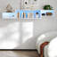 Meuble télé flottant mural 65,35 po avec 20 DEL de couleur et station de charge-1238425741