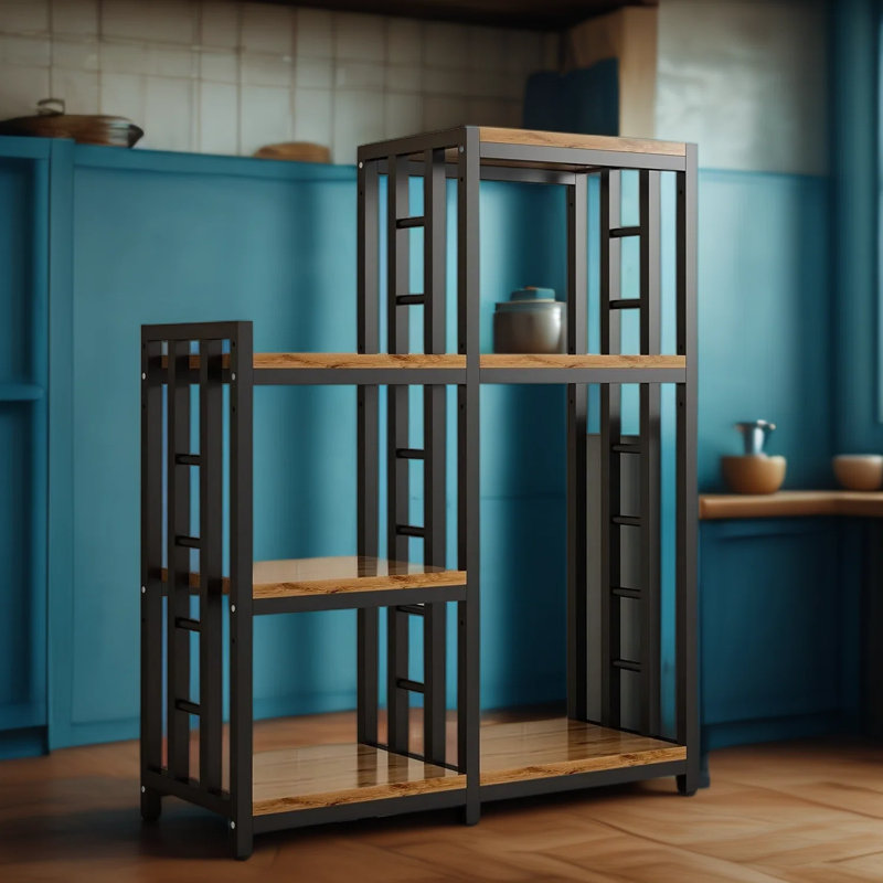 Étagère de rangement à 6 niveaux pour la cuisine et support pour four à micro-ondes