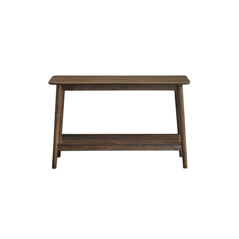 Lamonte Walnut Sofa Table W/Shelf