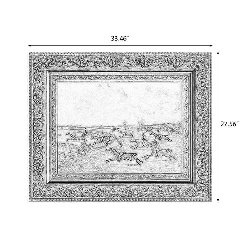 Art mural Mid-Century moderne en toile pour salon, H 27,56 po x l 33,46 po