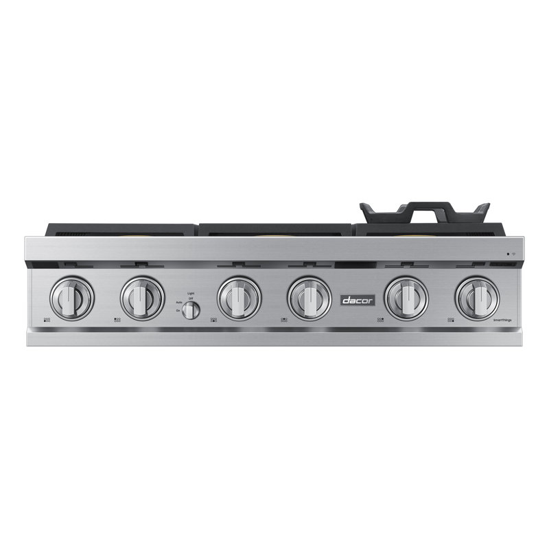 36" Gas Rangetop 6 Burners, NG/LP, Silver Stainless