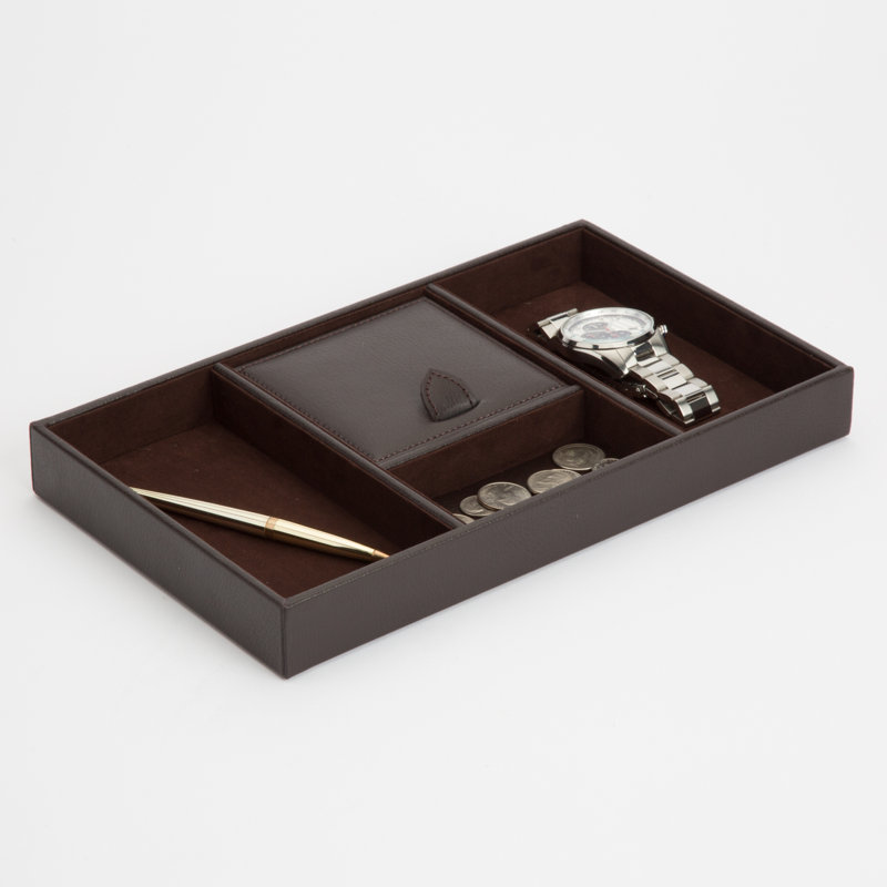 Plateau de rangement pour bijoux valet Persinger, Brun