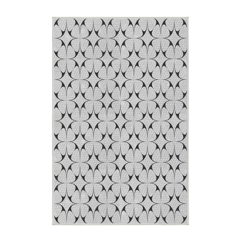 Tapis zone grise à motifs, Rectangle 2 pi x 4 pi