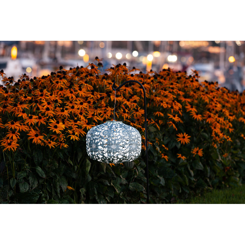 Sage and Coral Solar Powered Outdoor Lanterns with LED Lights