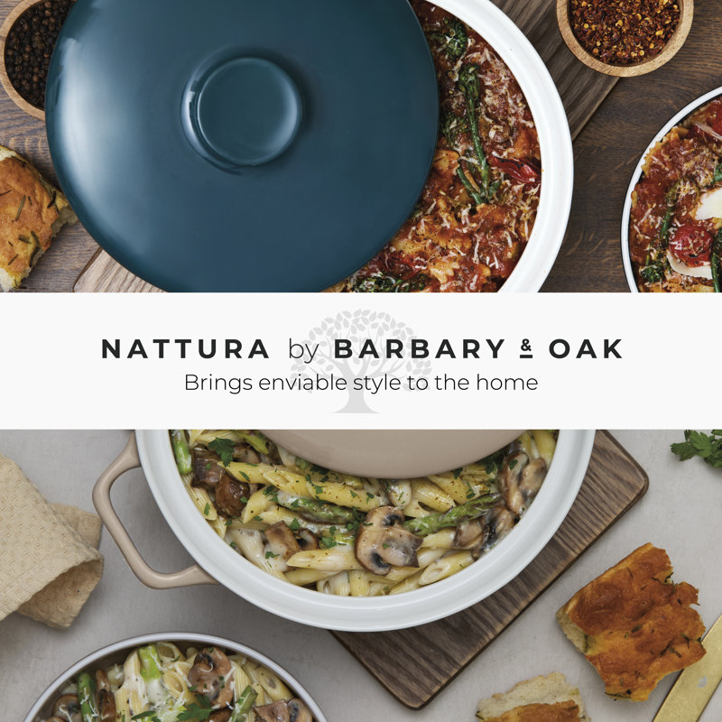 Barbary & Oak Nattura Round Stoneware Casserole Bakeware, Agave