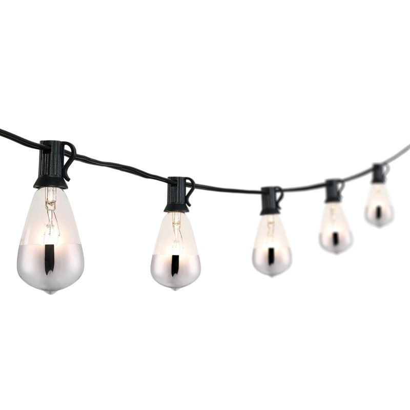 Outdoor 10 - Bulb 120'' Plug-in String Light, Black