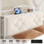 Lit à baldaquin en métal avec ports de charge, 2 modes Princess Bed-53875328-53836514