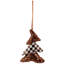 Sequined And Checkered Tree Christmas Ornaments - 5" - Red - Set Of 2
