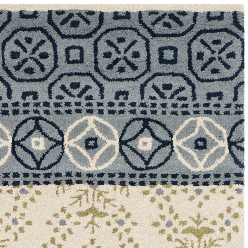 Pooler Hand Tufted Wool Geometric Rug, Rectangle 6' x 9'