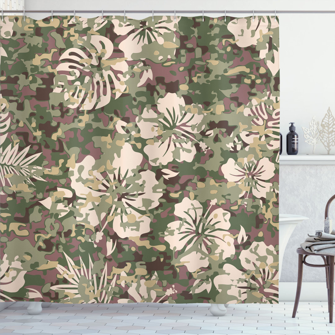 Camo Shower Curtain Set + Hooks East Urban Home 