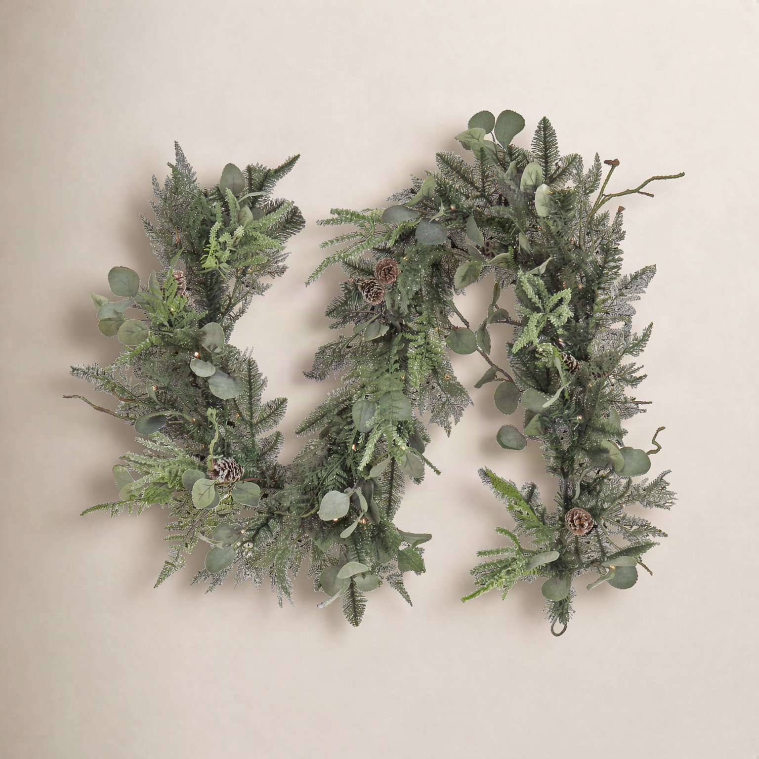 Pre-Lit Eucalyptus Christmas Garland, 72"