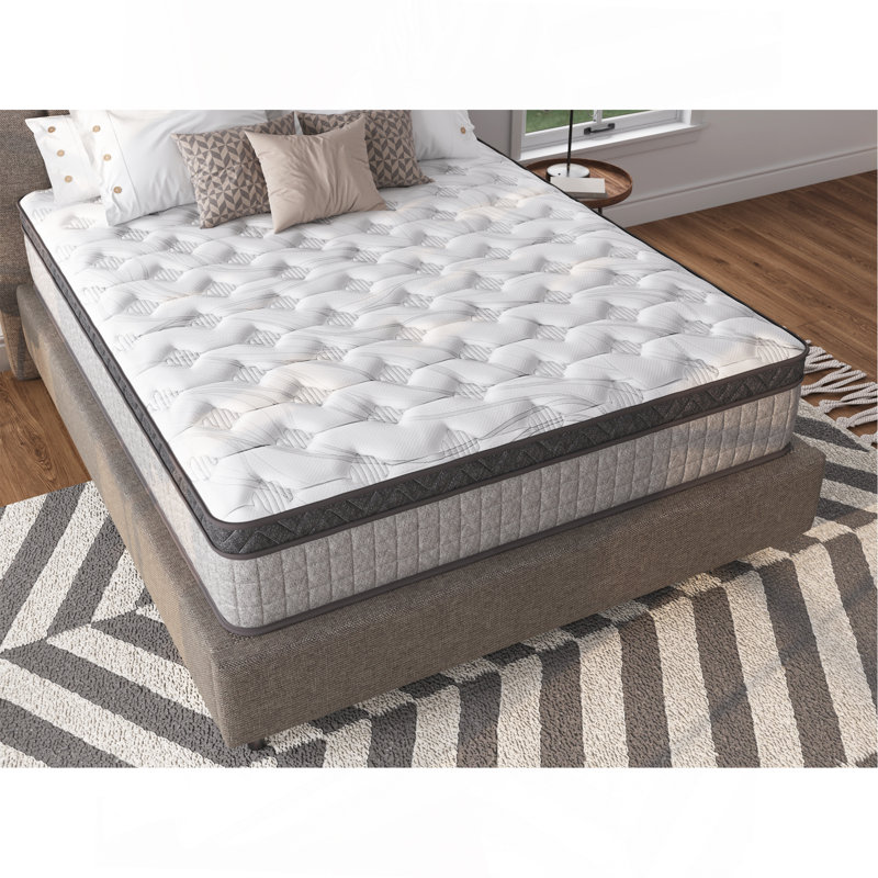 Innerspring And Cooling Gel Memory Foam Mattress, Pressure Relief, And Motion Isolation, King, 10"