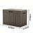 45 Gal (170L) Weatherproof Resin Deck Storage Box, Woodgrain Effect, Easy Assembly-128895143