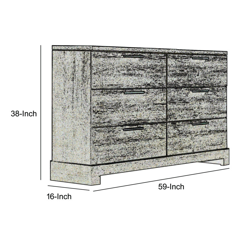 Bellegarde 59'' W 6 - Drawer Dresser, Green