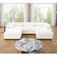 Canapés modulaires | Moderne à 3 places en U pour le salon, avec rangement et repose-pieds | Blanc | Chenille