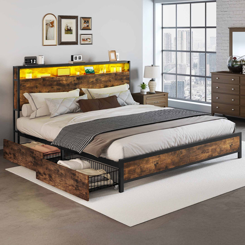King Storage Bed