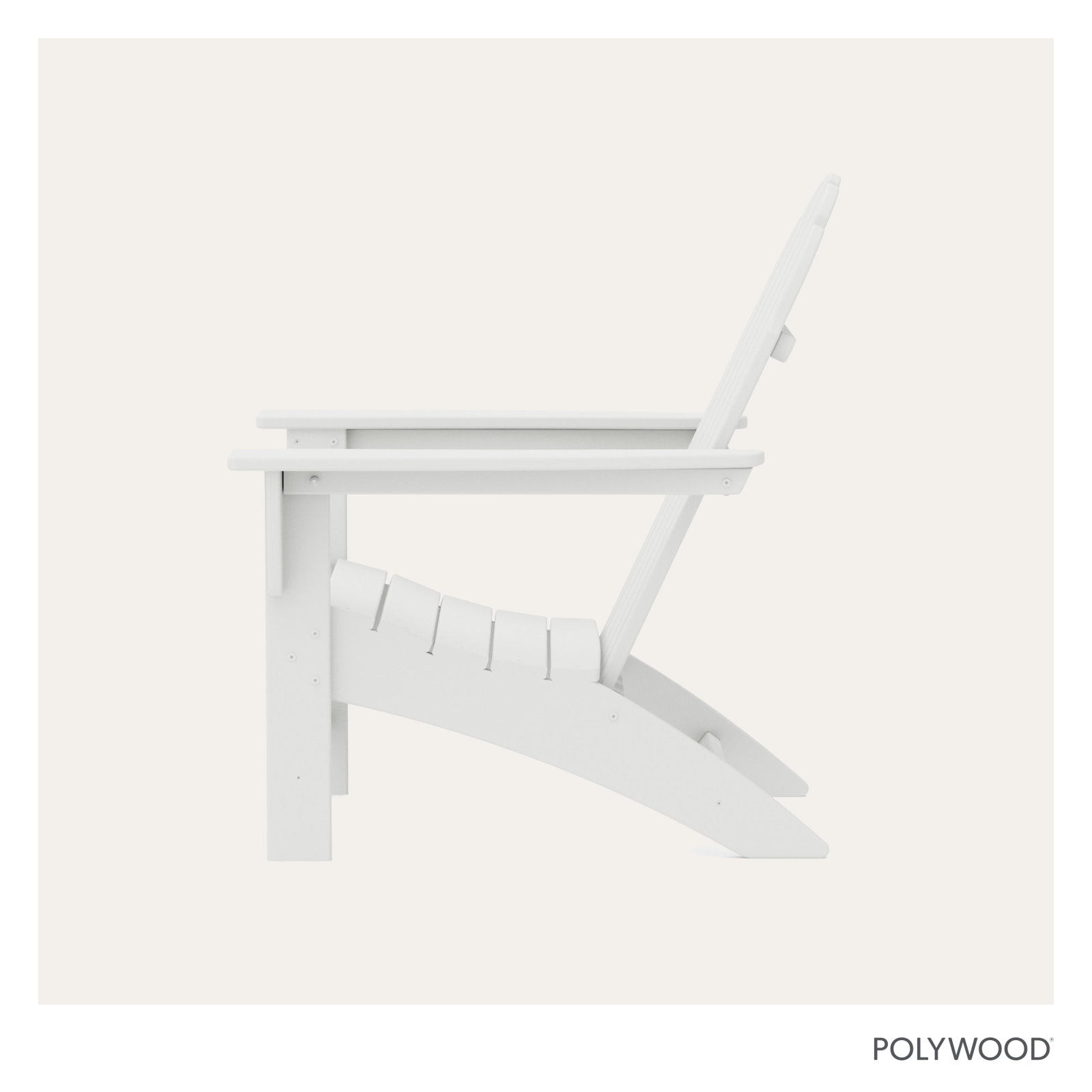 POLYWOOD® Vineyard Adirondack Chair, White