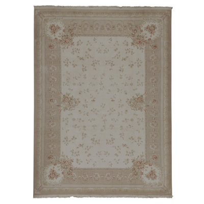 Handmade Silk and Wool Area Rug