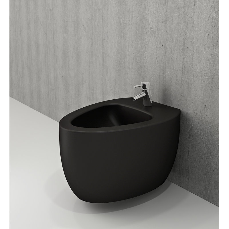 Etna Wall-Hung Bidet - 54cm, Matte Black
