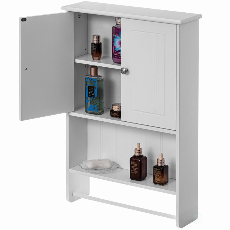Codye Solid Wood Wall Bathroom Cabinet, White