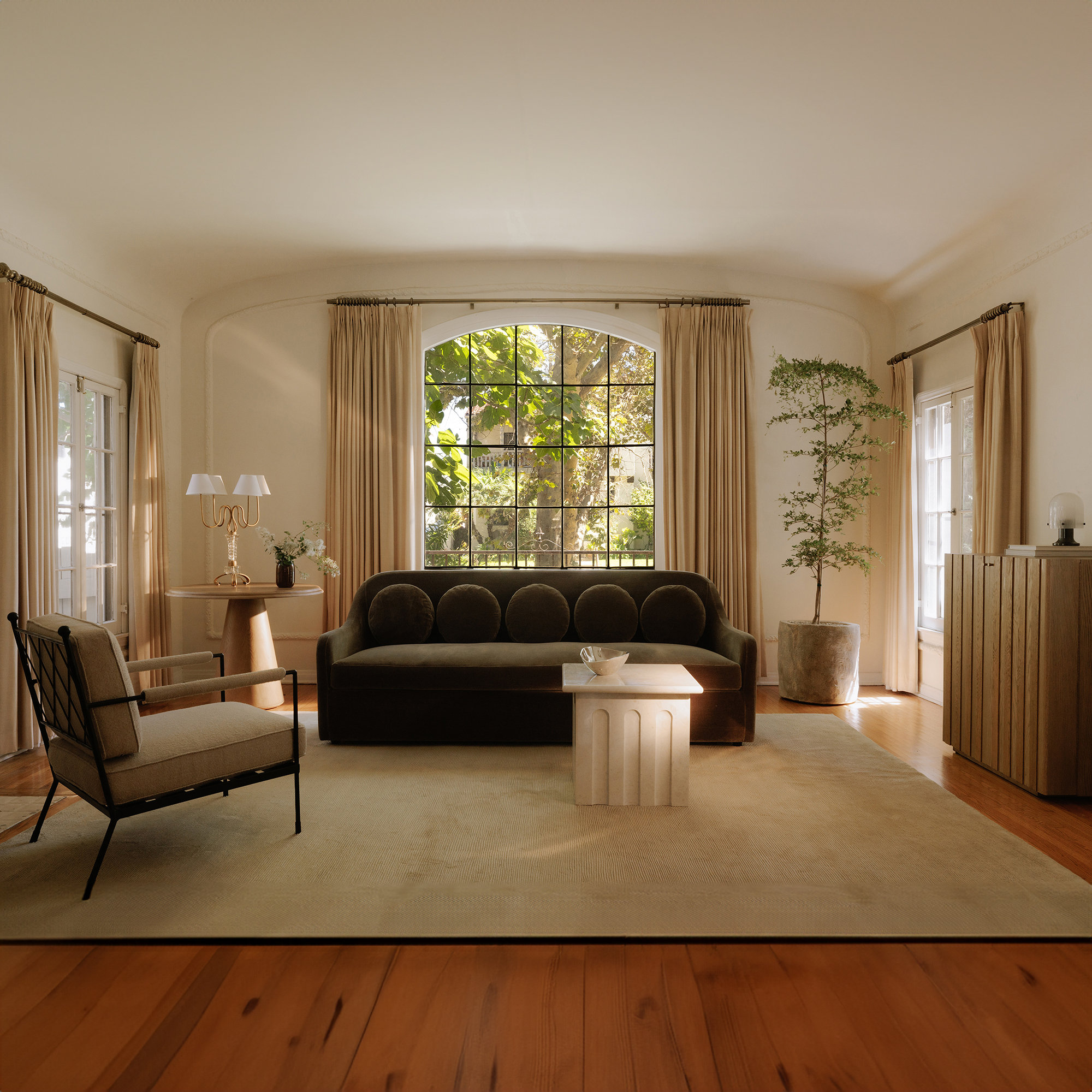 Gillian Segal for Moe's Vecchia Accent Chair, Beige
