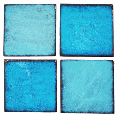 Emery 3.93 in. x 3.93 in. Glossy Terracotta Tile