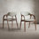 Chaise avec accoudoirs de salle à manger en bois massif Premier