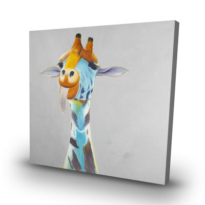 Funny giraffe - 32"x32" art on canvas