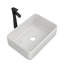 Lavabo de salle de bain rectangulaire en céramique avec robinet MONSFEST 15 po