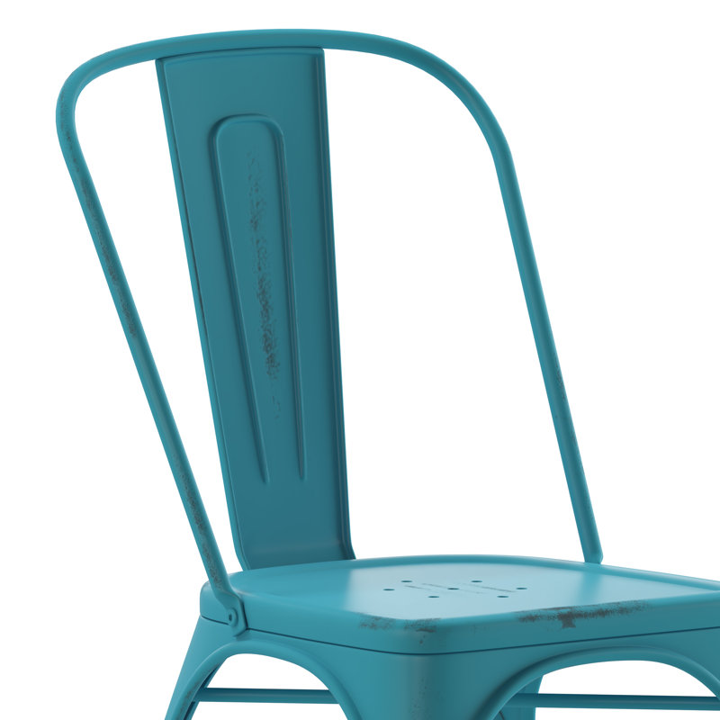 Chaise empilable Dickens, Bleu vieilli