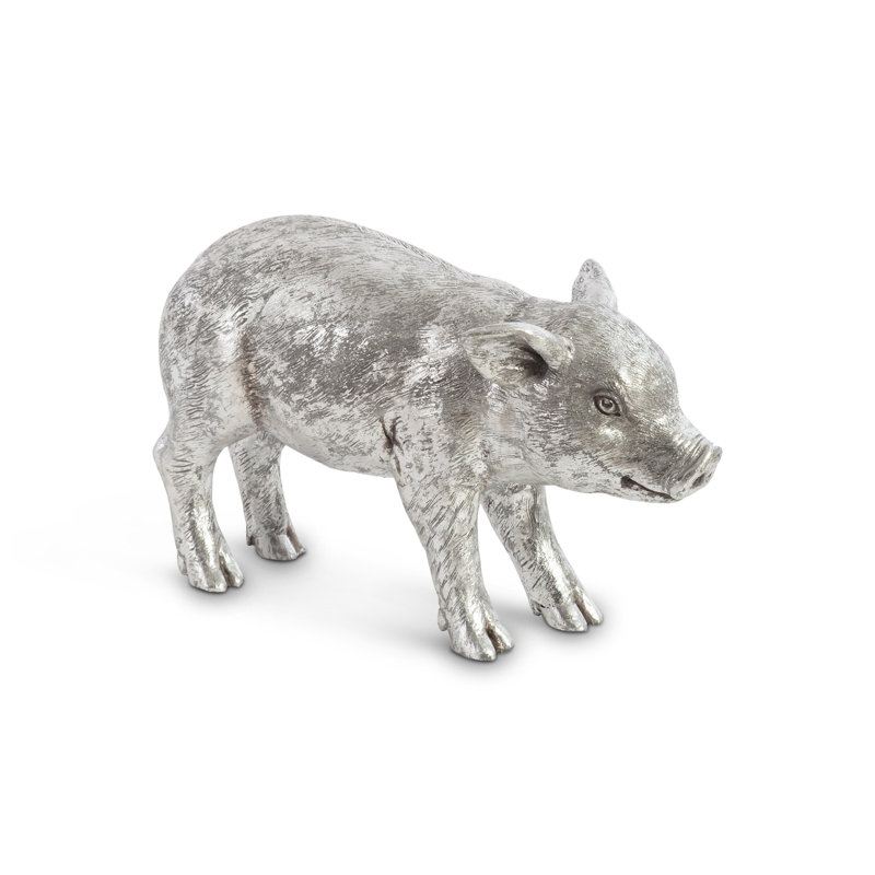 Sculpture de table porcelet debout Dusek