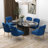 Elian Velvet Upholstered Dining Chair-373358541-348772747