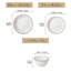 12 Pieces Dinnerware, Round Plate, Dinner Plate, Dessert Plate And Bowl, Serve For 4 Person, White Porcelain, Ceramic Dinnerware-1700031369