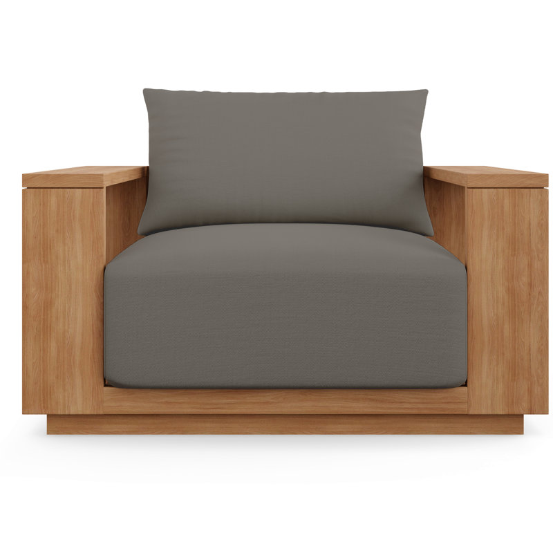 Beja Luxe Club Chair - Natural, Gray