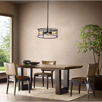 4 - Light Dimmable Drum Chandelier