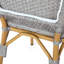 Chaises bistro d'extérieur grises, de 2, en aluminium avec style français, rouille pour jardin